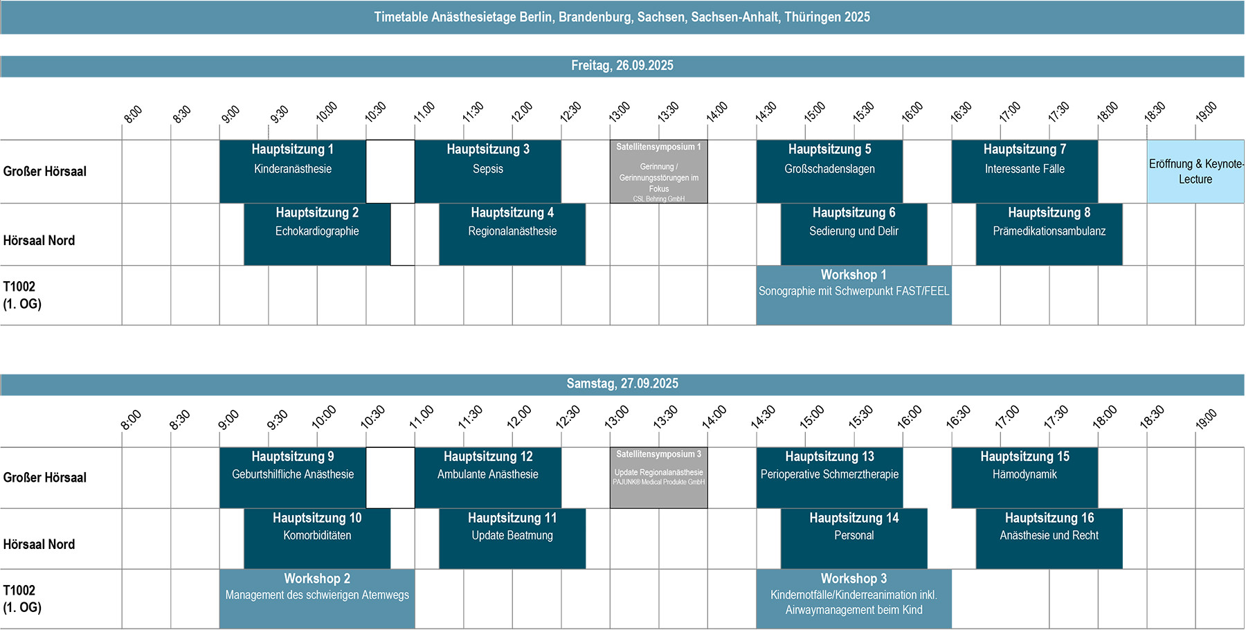 ABBSAT2025 Timetable