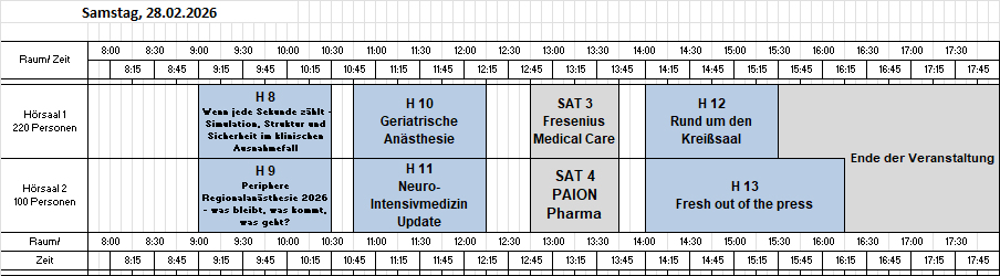 WAT2026 Timetable